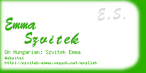 emma szvitek business card